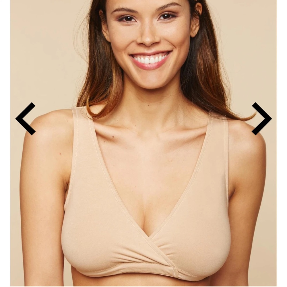 Motherhood Maternity Nursing Bra Sleep Size Large Nude